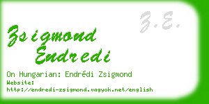 zsigmond endredi business card